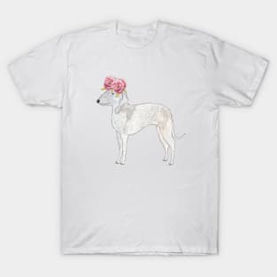 Bedlington terrier with roses T-Shirt